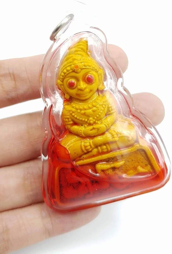 Thai Amulets Phra Ngang Red Eye In Charm Oil Luangta Ruam Lucky Pendan Tanya Thai Amulet