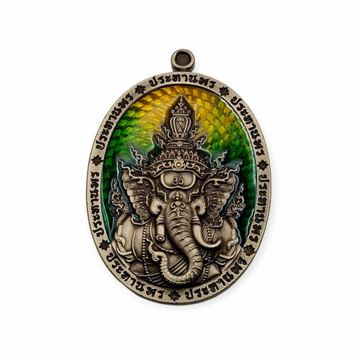 Thai amulet Lord Ganesh Phra Pikkanet Grant wishes Miracles Prathanporn Lp Phat Bring Success Wisdom with Waterproof case