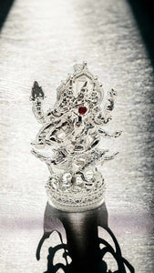 Thai amulet Pin Lord Ganesh Phra Pikkanet Grant wishes Miracles Lp Liang Lucky Charm Bring Success
