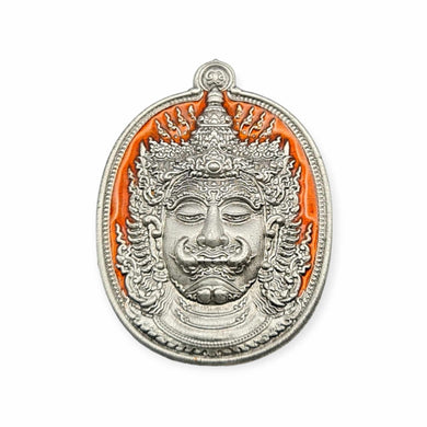 Thai anulet Taowesuwan Thep Sethtee back with Phra Rau Wealth Protection Lucky Charm Pendant Genuine Holy Blessed Lp Phat