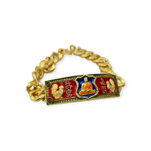 Thai Amulet Bracelet Les Pan Lan 2 LP Phat 100 Years Anniversary Brass Enamel