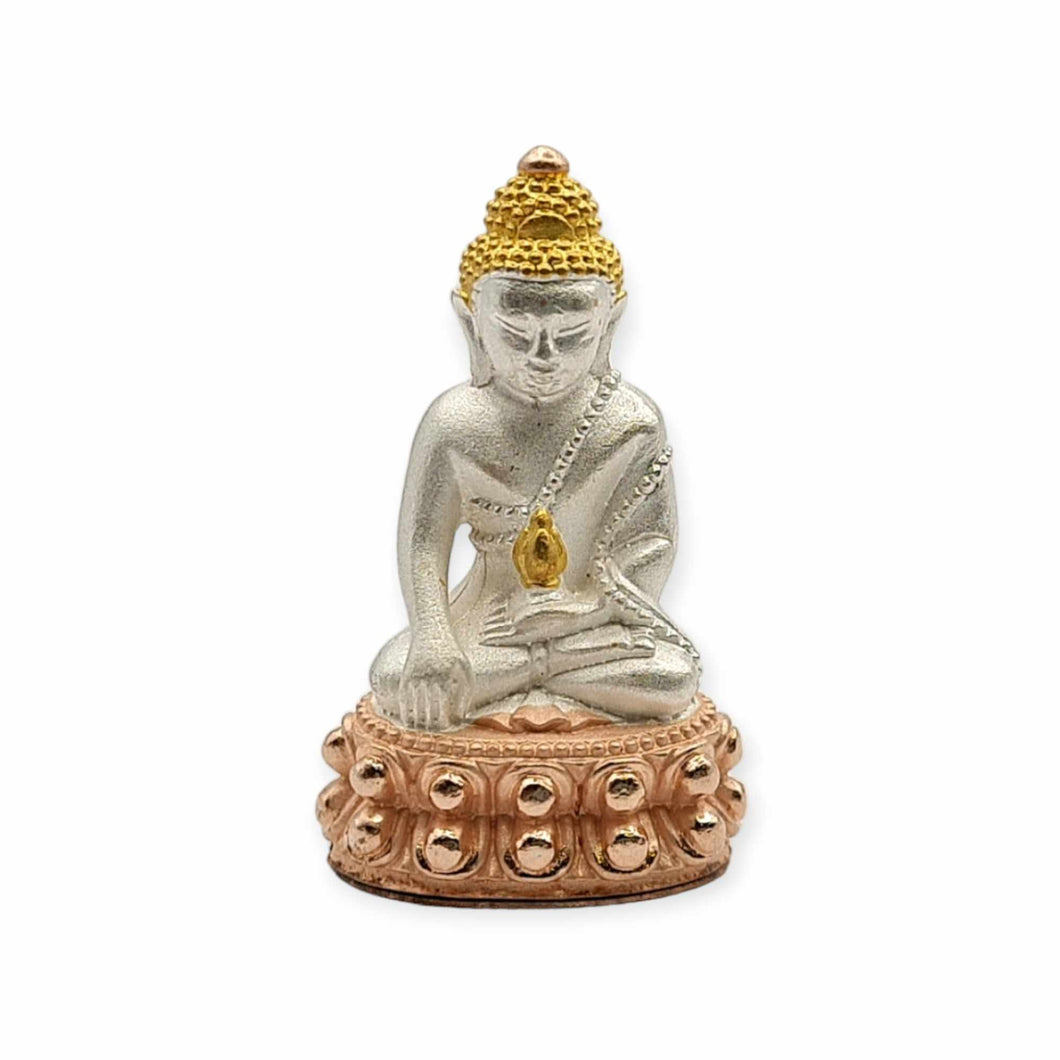 Thai amulet Phra Kring heart of Rattanatrai Lp Jea Protection Good Health Grant Wishes Lucky Buddha charm pendant