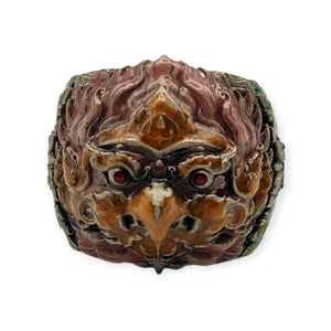 Thai amulet ring Phaya Krut Garuda Sethtee Kongkraphan Lp Boonma Size 61-63 Bring Wealth Lucky Protection