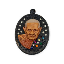 Thai Amulet Rian Maha Larp LP Im Nawaloha Super Black CZ Diamonds Gemstones Code No.5