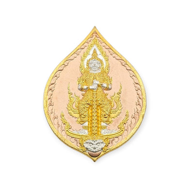 Thai amulet Rian Taowesuwan Mahathep Maha Baramee, Maha Aumnaj edition Lp Phat back with Garuda Phaya Krut