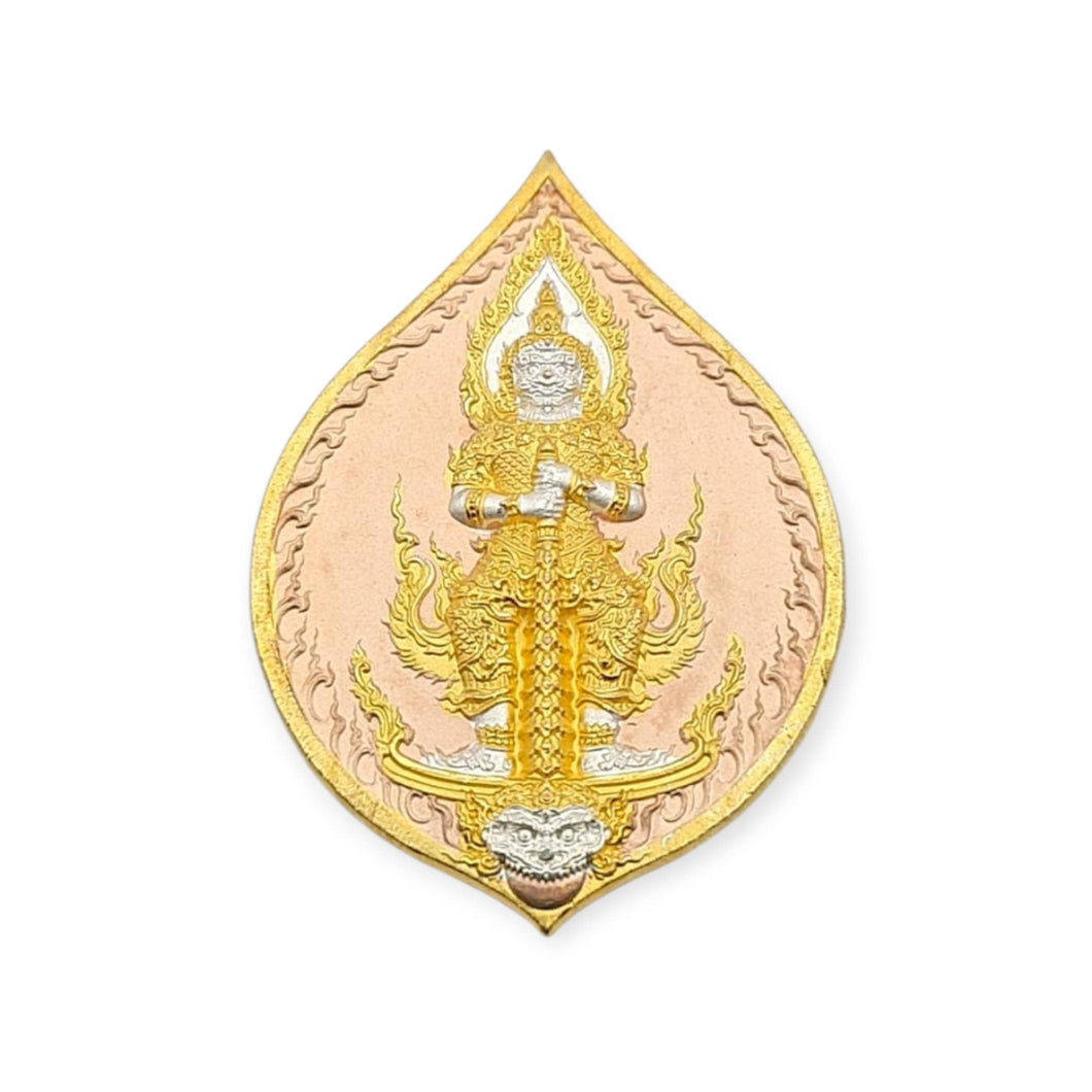 Thai amulet Rian Taowesuwan Mahathep Maha Baramee, Maha Aumnaj edition Lp Phat back with Garuda Phaya Krut