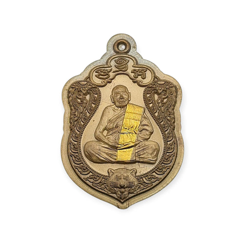 Thai Amulet Porthan Pong Wat Jang – 7 Round Anniversary Edition, Gold Takrut, Code 65