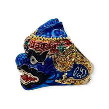 Thai amulet ring Hanuman Monkey King Lucky Charms Pendant Protection Bring Wealth Lp Im Genuine Authentic Adjustable Size 54 - 62