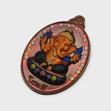 Thai amulet Lord Ganesh Chokdee Lucky edition Wat Sanamchai Bring Wealth Code 7 Copper rainbow