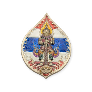 Thai amulet Rian Taowesuwan Mahathep Maha Baramee, Maha Aumnaj edition Lp Phat back with Garuda Phaya Krut