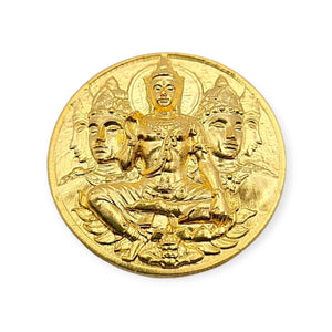 Thai amulets Rien Metal Phra Jatukam Ramathep , BunlungRachan edition Buddha Charm Pendant