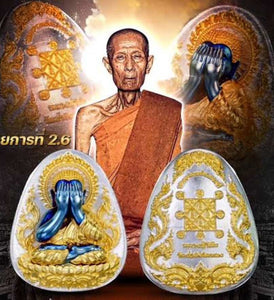 Thai amulet Phra Pidta Jumbo Win Over Poverty Lucky Buddha Charm Lp Toh Genuine Authentic Holy Blessed