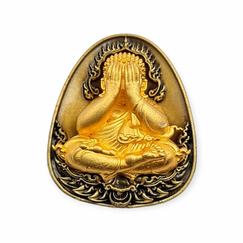 Thai amulet Phra Pidta Plodnhee Back with Yant Na Lucky Buddha Charm Lp Toh Genuine Authentic Holy Blessed