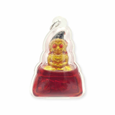 Thai amulets Phra Ngang Red eye in charm oil Luangta Ruam Lucky pendant Love Charm
