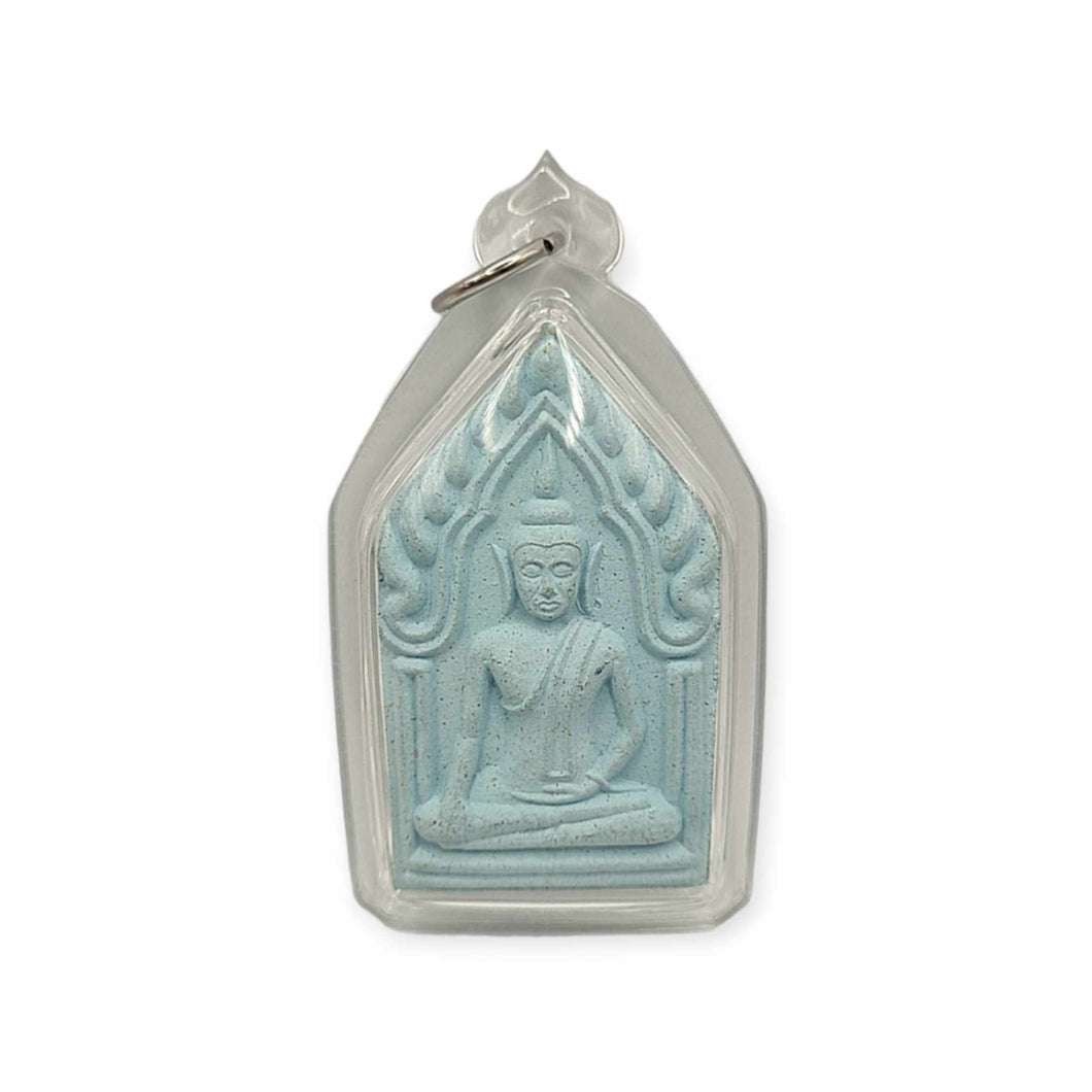 Thai amulet Phra Khun Paen back with silver takrut Lp Chamnan Lucky Love attraction charm, bring good fortune