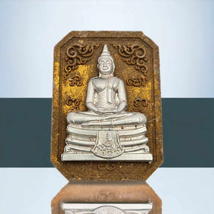 Thai amulet Phra Putta Sothorn , Pratarnporn edition Silver mask silver takrut Wat Sothorn BE 2563