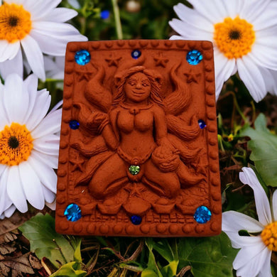 Thai amulet nine tails fox lady with salika bird lucky charm bring work love success maha saneah maha niyom Kruba Kumpeng