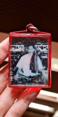 Thai amulet loop tai Phor Tiang Front of Bucha Setting hand written Protection Invulnerable
