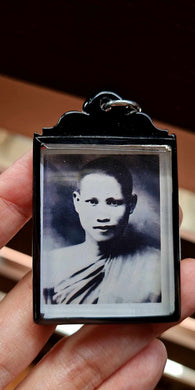 Thai amulet loop tai Phor Tiang Front of Ordained hand written Protection Invulnerable9