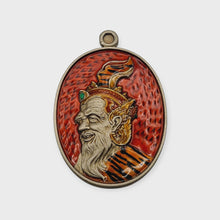 Thai Amulet Rian Lersi Hermit Sitmeekru LP Im Red Enamel Alpaca Takrut Code 3