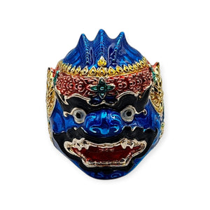 Thai amulet ring Hanuman Monkey King Lucky Charms Pendant Protection Bring Wealth Lp Im Genuine Authentic Adjustable Size 54 - 62