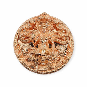 Thai amulet Phra Jatukam Ramathep Sethtee Koteruay Super Rich edition Lp Im Wat Tungnamai, Lucky Buddha Charm Pendant Bronze coated Pink Gold