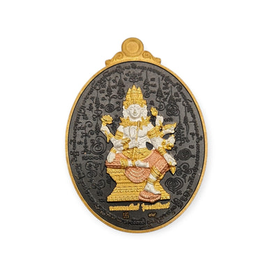 Thai amulet Phra Prom 4 faces Buddha. Prom Mahayant edition, Phra Aj Veerapon Wat Talingchan Grant wishes Lucky Charm Pendant Waterproof case