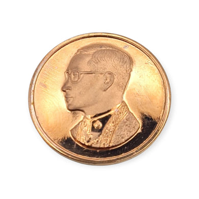 Thai amulet coin King Rama 9 King Bhumibol Khumklow BE 2522 Emerald temple