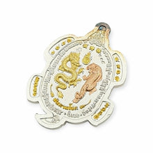 Thai Amulet Dragon Turtle Bandan Chok LP 3K Dragon Tiger Back Code 335 Lucky Wealth