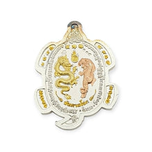 Thai Amulet Dragon Turtle Bandan Chok LP 3K Dragon Tiger Back Code 335 Lucky Wealth