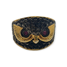 Thai Owl Amulet Ring Phaya Nok Thid Thue – Nuea Duang Edition, size 52