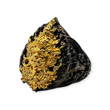 Thai Taowesuwan Ring LP Wan Ruay Nurduang BE2563 Black Gold Size 60 Code13