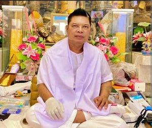 Thai amulet 1st edition Lersi Hermit Narod with 5 rows yantra Aj Noo Gunpai Lucky Pendant Wealth Love Fortune Waterproof case