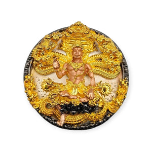 Thai amulet Phra Jatukam Ramathep Sethtee Koteruay Super Rich edition Lp Im Wat Tungnamai, Lucky Buddha Charm Pendant Bronze coated 4k
