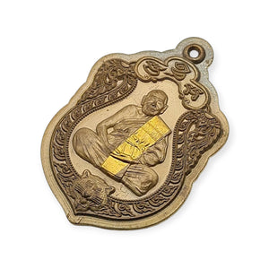 Thai Amulet Porthan Pong Wat Jang – 7 Round Anniversary Edition, Gold Takrut, Code 65