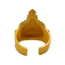 Thai amulet Taowesuwan Ring Vessa Pusa LP Liang Blessed Gem Adjustable Alpaca Code 5