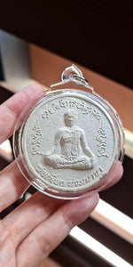 Thai amulet Phra Pong self image Por Tiang back Yant Bue by Por Pong Bann Meedee Lucky Pendant Powerful