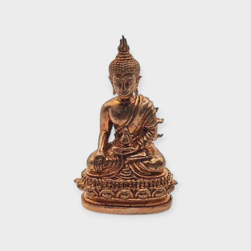 Phra Kring Medicine Buddha Amulet – Lp Phat Wat Huayduan BE 2563 – Copper Polished Material – Healing Protection Wealth Thai Buddhist Amulet