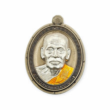 Thai Amulet Dragon Millionaire 2 LP Phat Silver Mask Dragon Enamel Back Code 168 Wealth Luck