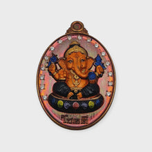 Thai amulet Lord Ganesh Chokdee Lucky edition Wat Sanamchai Bring Wealth Code 7 Copper rainbow