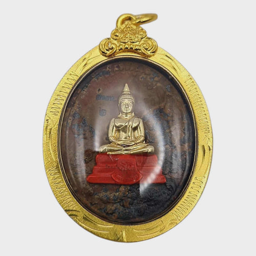 Thai Amulet LP Sothorn – 255 Years Edition (Wara Pised) BE 2568 Tapu Sakkawanorn Material Gold Mask Sam Kasat 3K Takrut Gold Casing Code #2