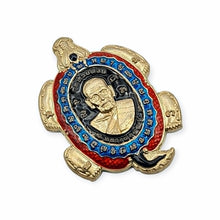 Thai Amulet Dragon Turtle Bandan Chok LP Phat Red Blue Enamel Dragon Tiger Back Code 728 Lucky Wealth