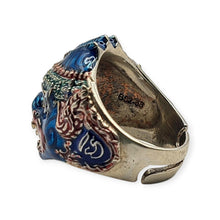 Thai amulet ring Hanuman Monkey King Lucky Charms Pendant Protection Bring Wealth Lp Im Genuine Authentic Adjustable Size 62 - 68