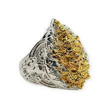Thai Taowesuwan Ring LP Wan Ruay Nurduang BE2563 2k Gold Face Size 59 Code 49