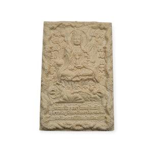 Thai amulets Goddess Guan Yin Back with Pra Potisat Ahwalogiteasuan Aj Mom Niranam (Lp Kleang Wat Nongad as co blessing)