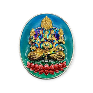 Thai amulet Lord Ganesh / Ganesha Klung Maha Sombat Sap Teva Wat Keakmuaglek Wealth Success Lucky Pendant
