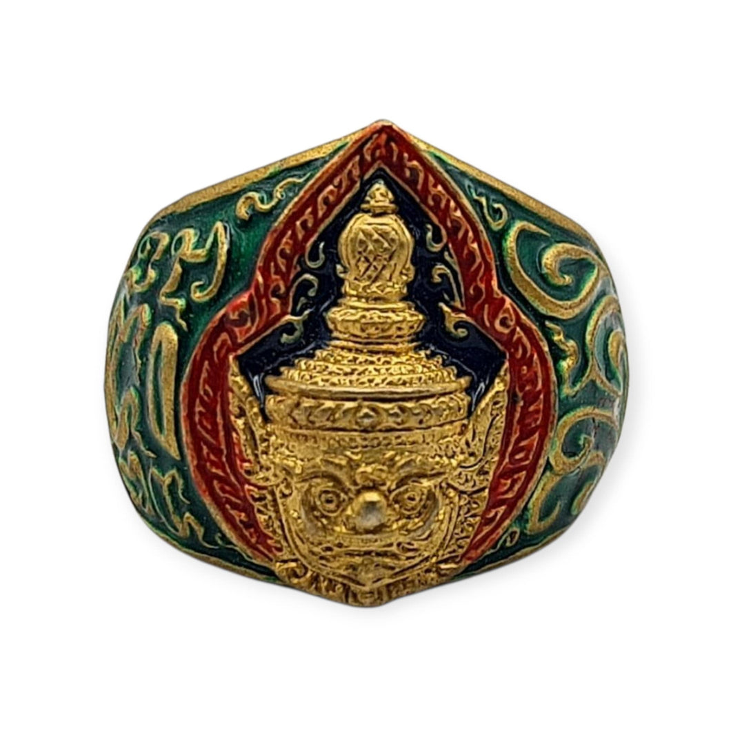 Thai amulet ring Taowesuwan Lucky Lp Phat Wat Huayduan size 56 - 62 Protection Lucky Pendant