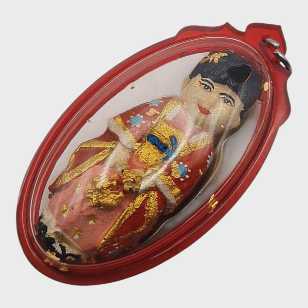 Thai amulets Kumaree MeeSap blessed by Phra Aj Aumnaj Mahaveero Grant wishes Whispering luck