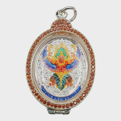Thai amulet rian Phaya Krut Garuda, Chokelarp Baramee edition Lp Liang Wat Jomkade