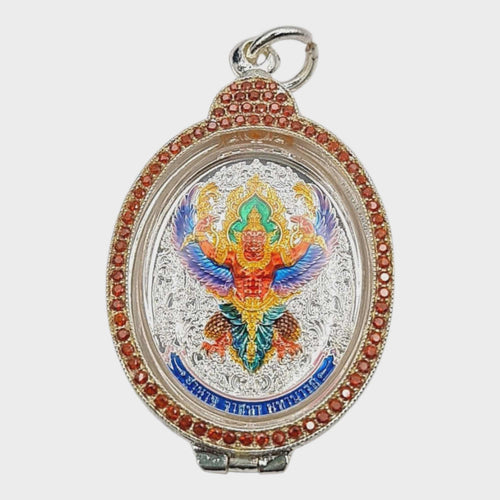 Thai amulet rian Phaya Krut Garuda, Chokelarp Baramee edition Lp Liang Wat Jomkade
